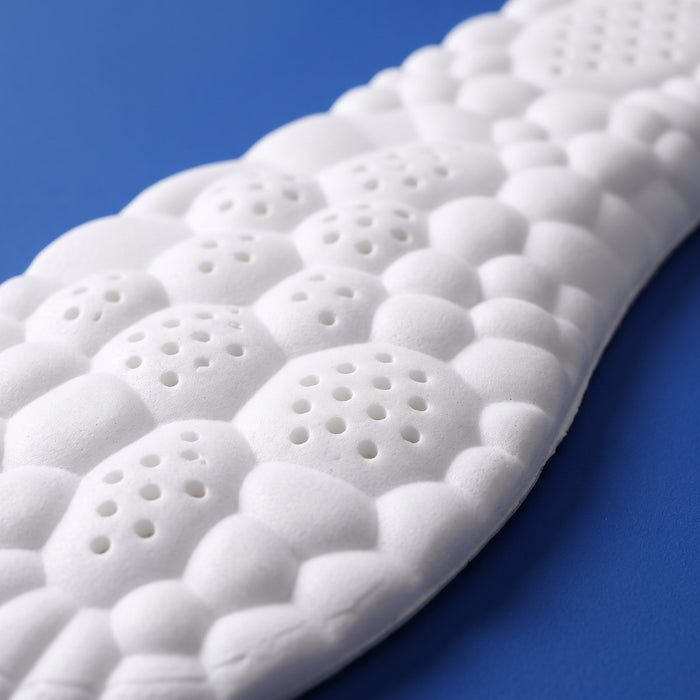 Close up of the white cloud foam base with its small air holes