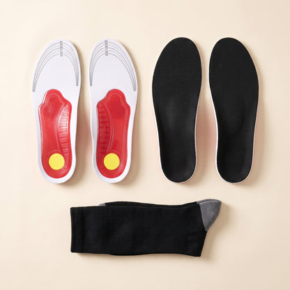 Two pairs of Arch Support Insoles with a free pair of compression socks